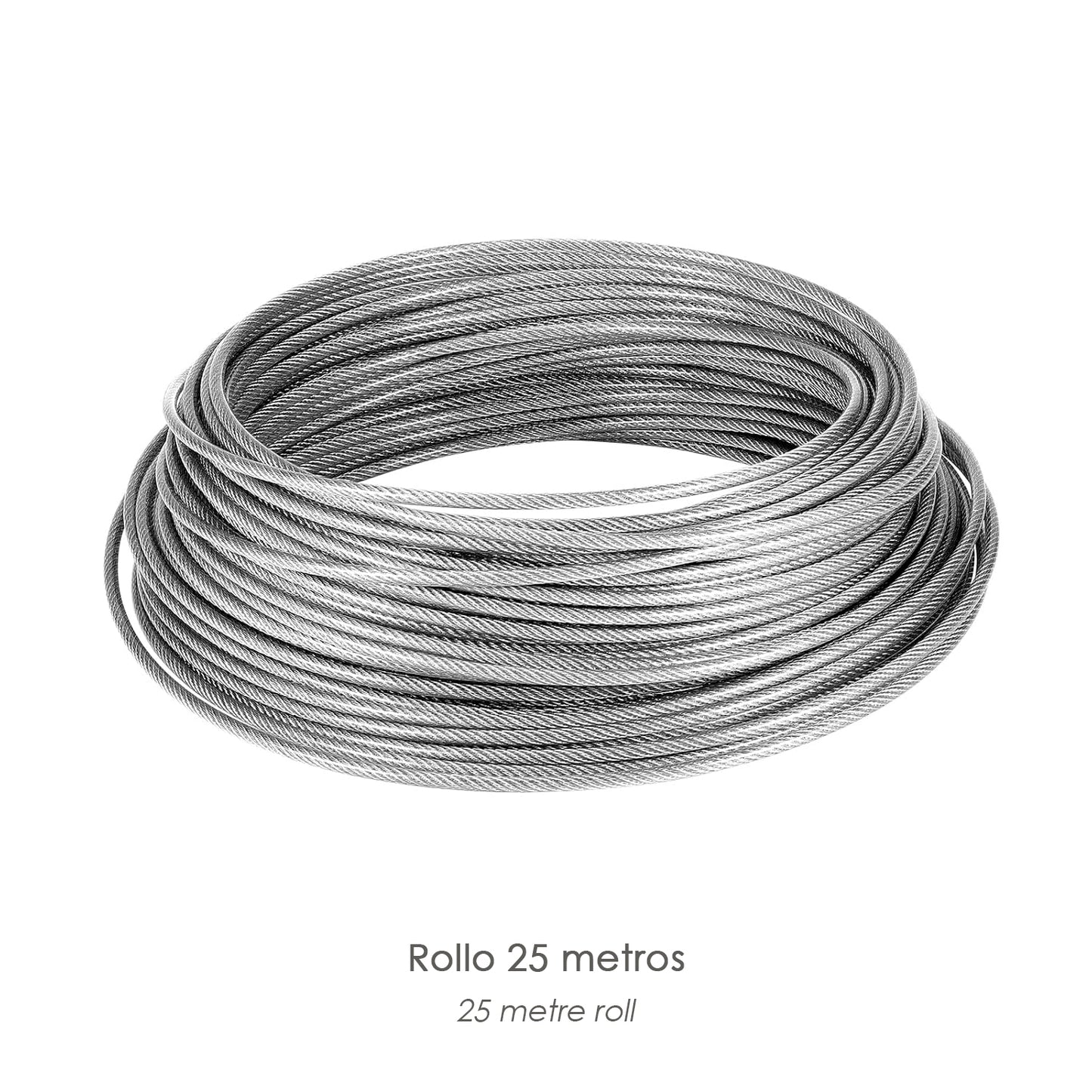 Cable Galvanizado   4 mm. (Rollo 25 Metros) No Elevacion