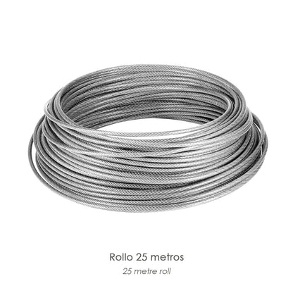 Cable Galvanizado   6 mm. (Rollo 25 Metros) No Elevacion