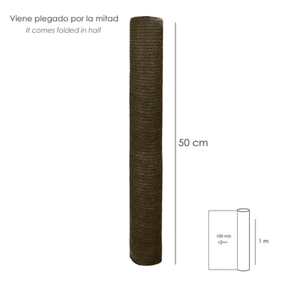 Malha de sombreamento 1,0 metros Brown Roll 100 metros