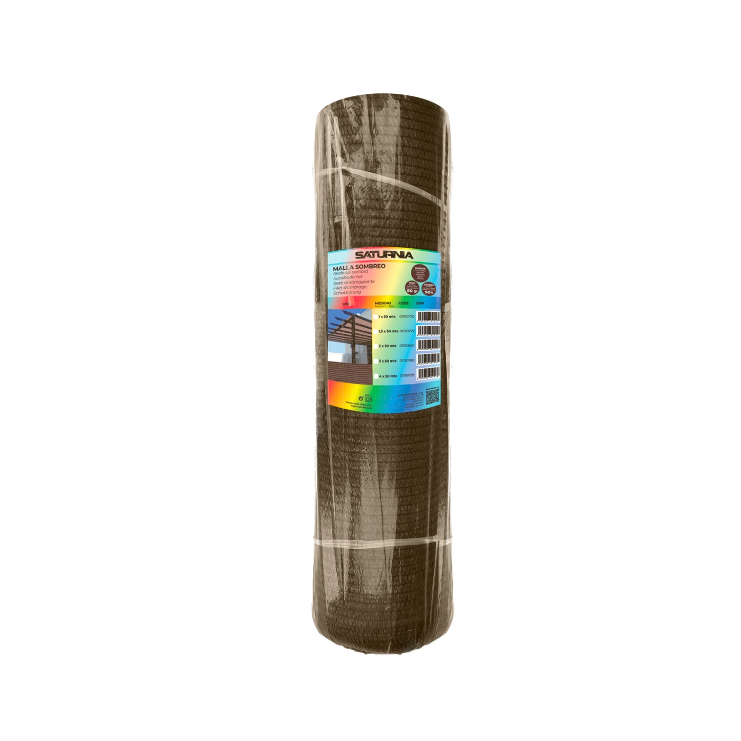 Malha de sombreamento 1,0 metros Brown Roll 100 metros