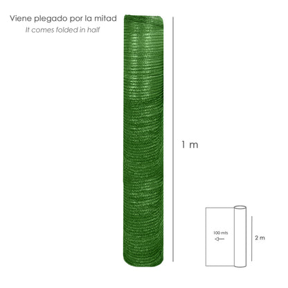 Malha de sombreamento 2,0 metros Green Roll 100 metros