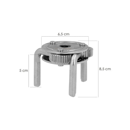 Chave universal para filtro de óleo Spider Ø 8 A Ø 13,5 cm. Chave de filtro de 3 garras, chave de filtro universal, chave de filtro de carro/motocicleta