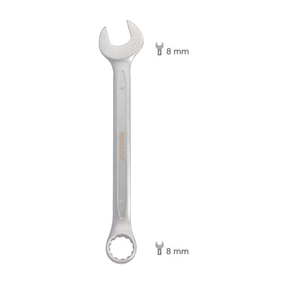 Llave Combinada Plus 8x8 Acero Cromo Vanadio DIN 3113. Llave Doble Boca, Llave Fija, Llave Estrella
