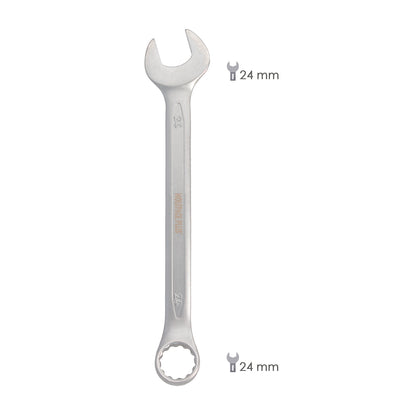 Llave Combinada Plus 24x24 Acero Cromo Vanadio DIN 3113. Llave Doble Boca, Llave Fija, Llave Estrella