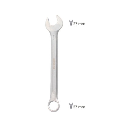 Llave Combinada Plus 27x27 Acero Cromo Vanadio DIN 3113. Llave Doble Boca, Llave Fija, Llave Estrella