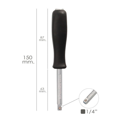 Alça de chave de fenda para soquetes de 1/4". Extensão de catraca, extensão de catraca, chave de fenda de soquete