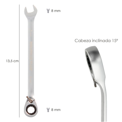 Chave combinada com catraca 8 mm. DIN 3113