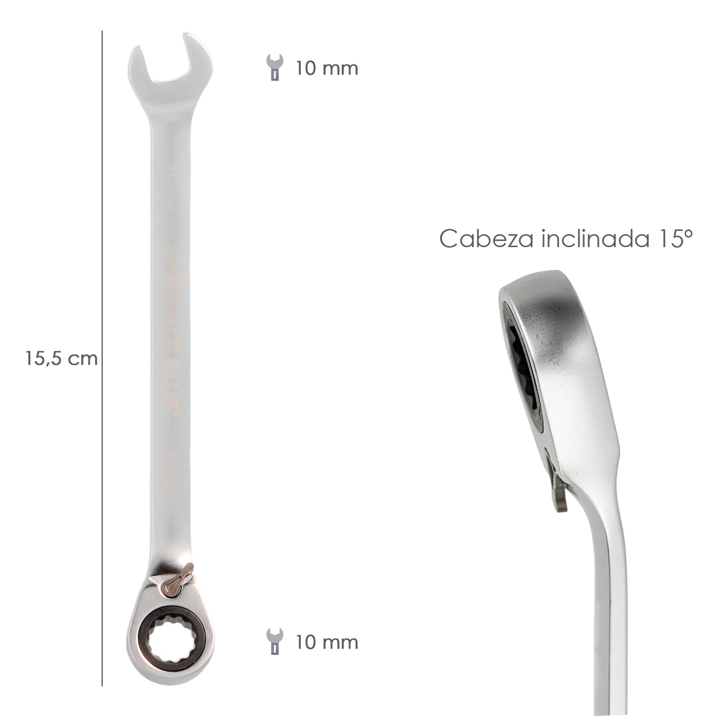 Llave Combinada Con Carraca 10 mm. DIN 3113