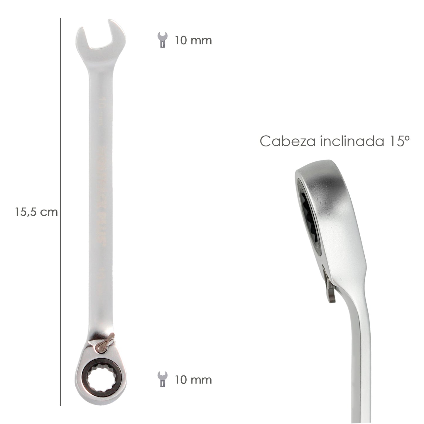 Llave Combinada Con Carraca 10 mm. DIN 3113