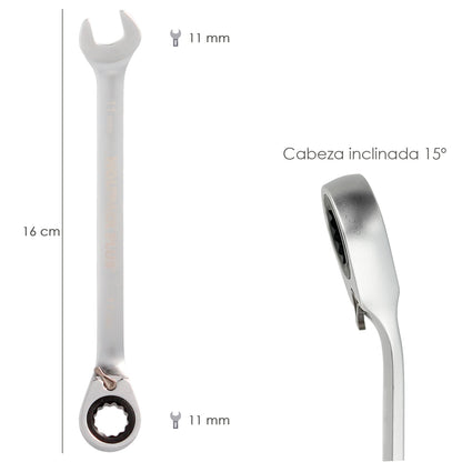 Chave combinada com catraca 11 mm. DIN 3113