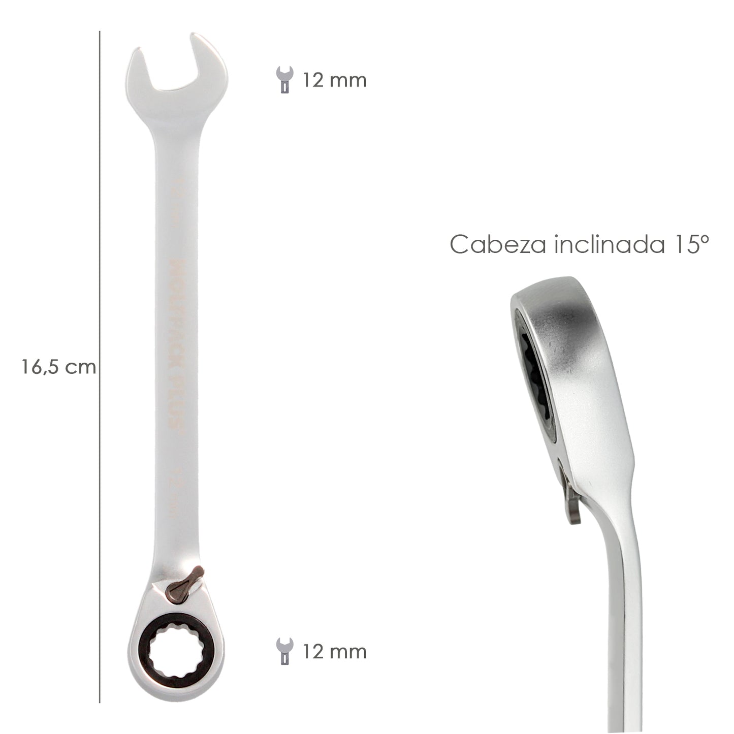 Llave Combinada Con Carraca 12 mm. DIN 3113