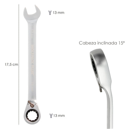 Chave combinada com catraca 17 mm. DIN 3113