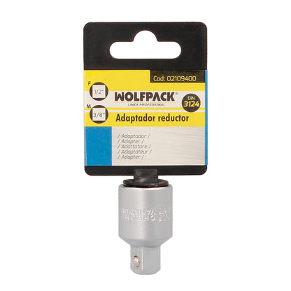 Adaptador Reductor  1/2" Hembra A 3/8" Macho Acero Cromo Vanadio, Aristas Redondas, Reductor Carraca,