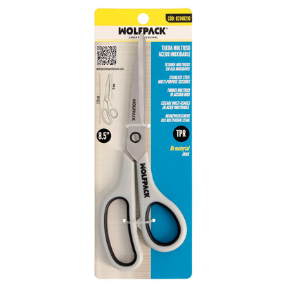 Tesoura multiuso de aço inoxidável 8,5" / 220 mm. Lâminas de aço inoxidável, cabo confortável e macio