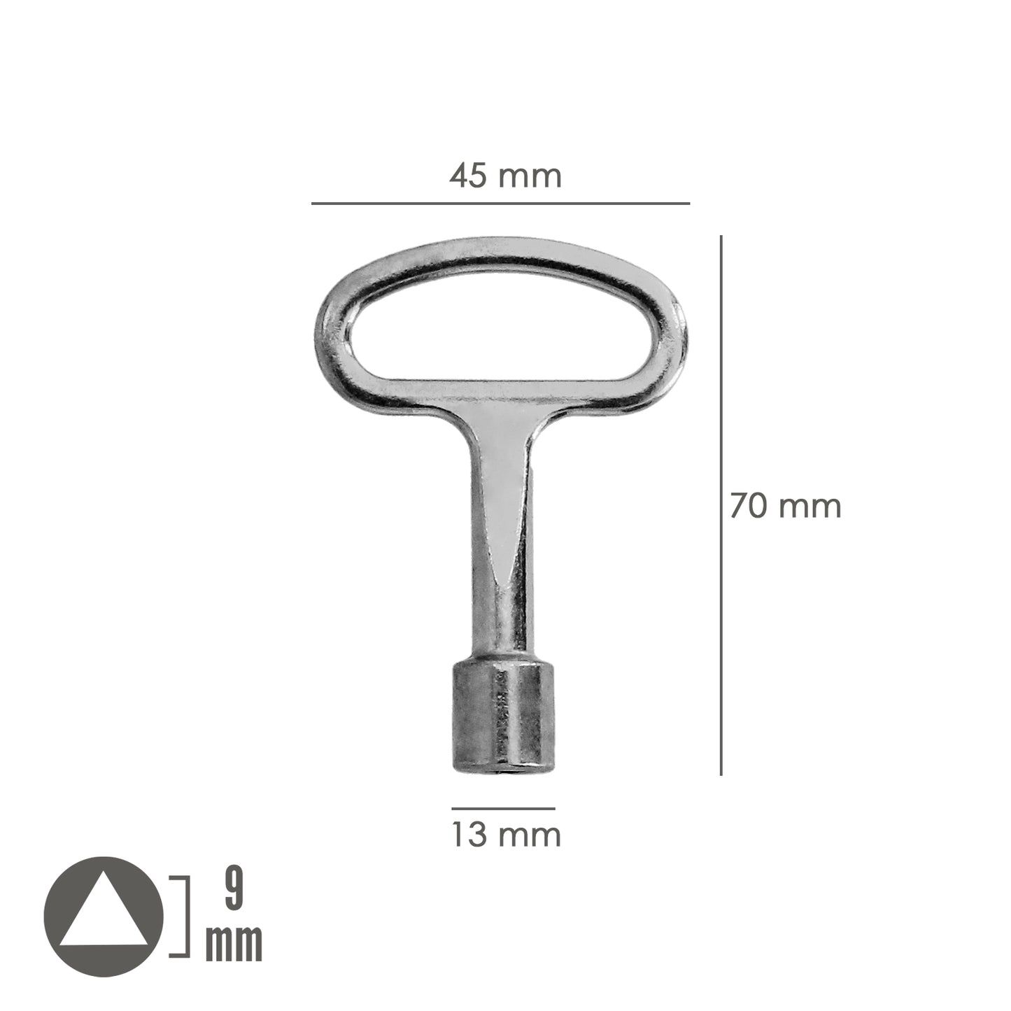 Llave Cierre Triangulo 193 9 mm.