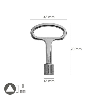 Llave Cierre Triangulo 193 9 mm.