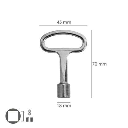 Llave Cierre Cuadrado 192 8 mm.