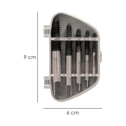 Juego Extractores Conicos Para Tornillos (5 Piezas). Medidas 3 A 18 mm. Extractor Tornillos, Saca Tornillos.