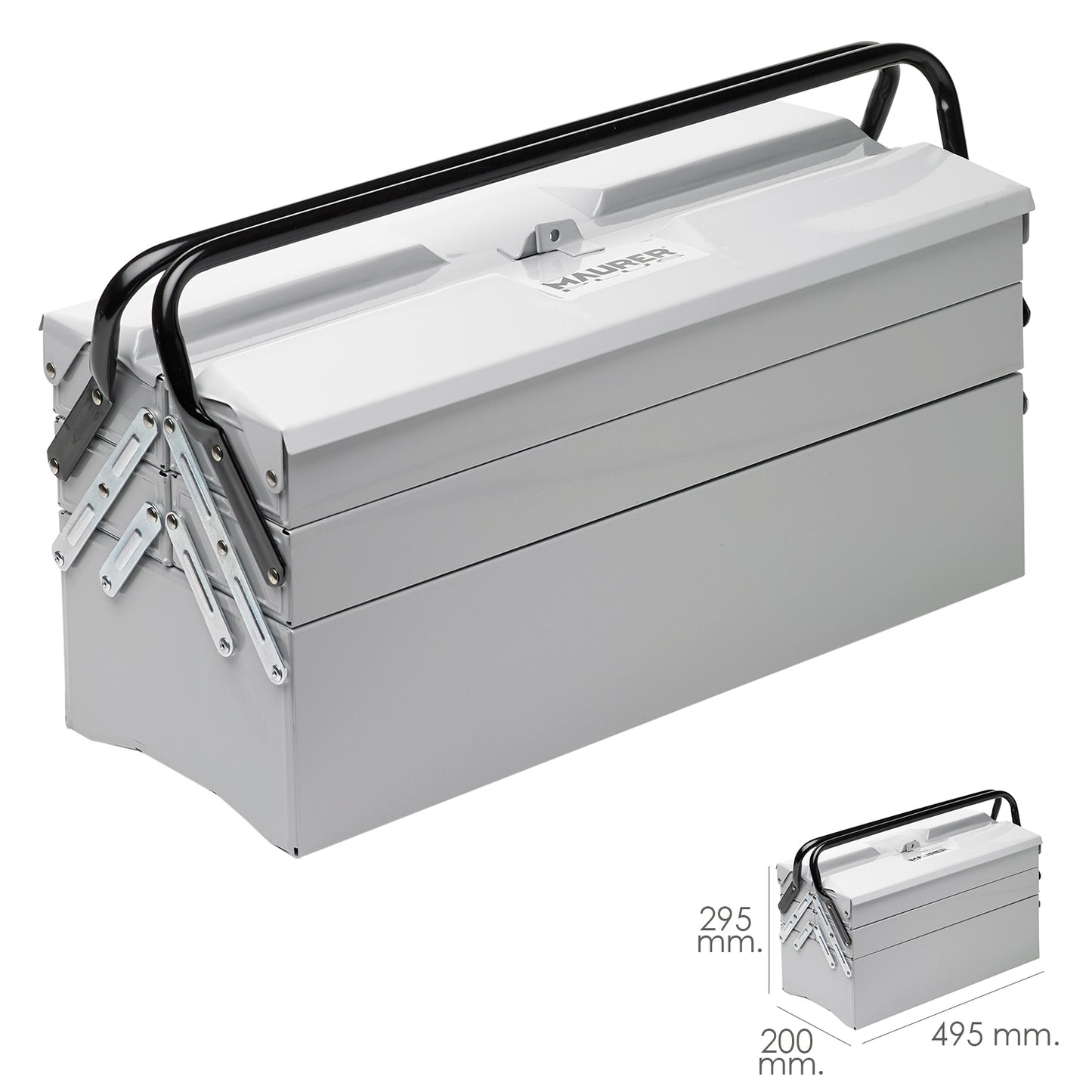 Caixa Metálica Para Ferramentas Maurer 495x200x295 mm.