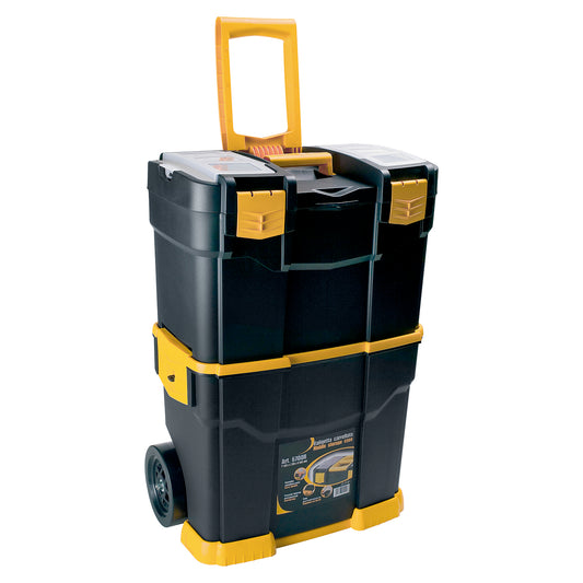 Carrinho / maleta de ferramentas com rodas 460x280x665 mm. Caixa de armazenamento, pasta organizadora
