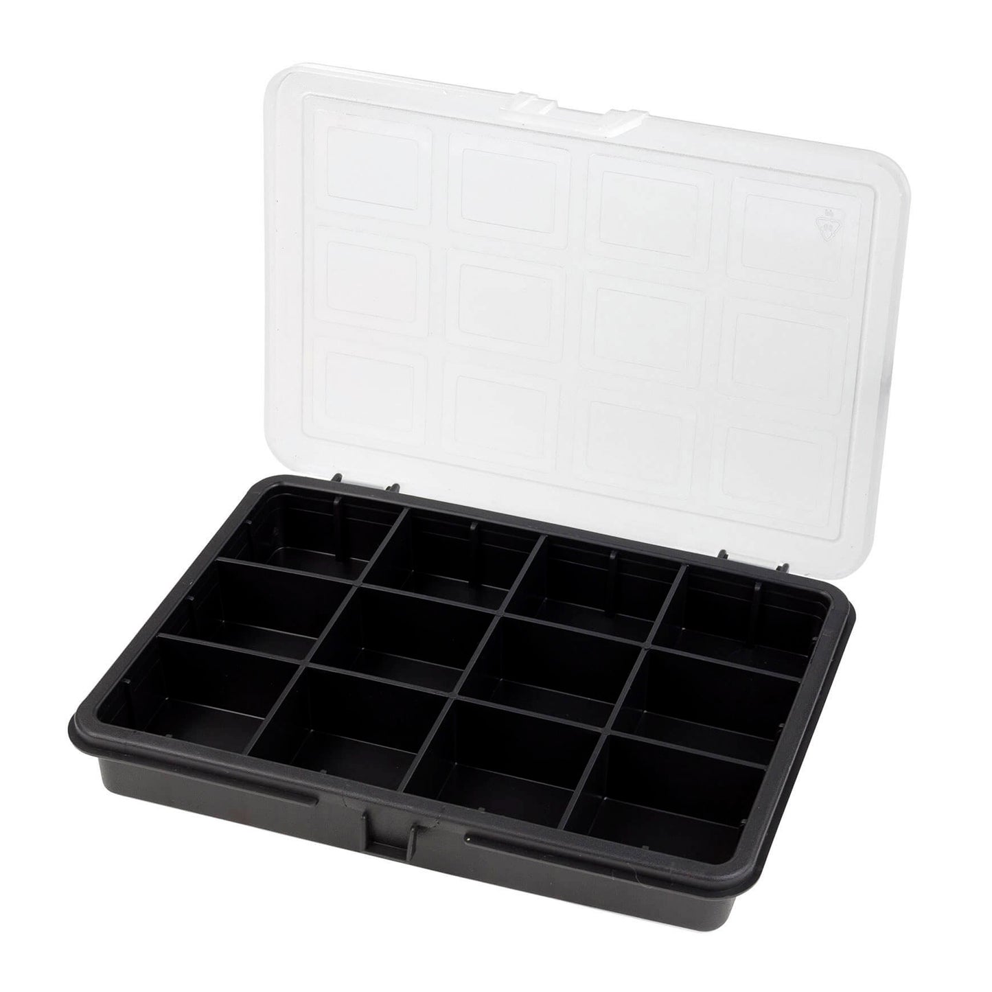 Organizador Plástico 12 Compartimentos 180x128x32 mm. Caixa de armazenamento, pasta organizadora, organizador de plástico