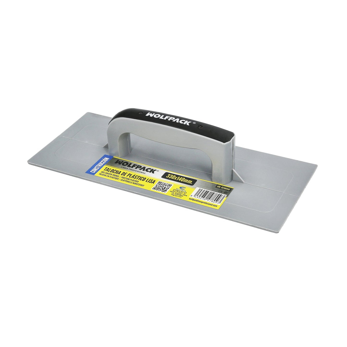 Talocha Plastico Lisa 330 x 140 mm. Gris.