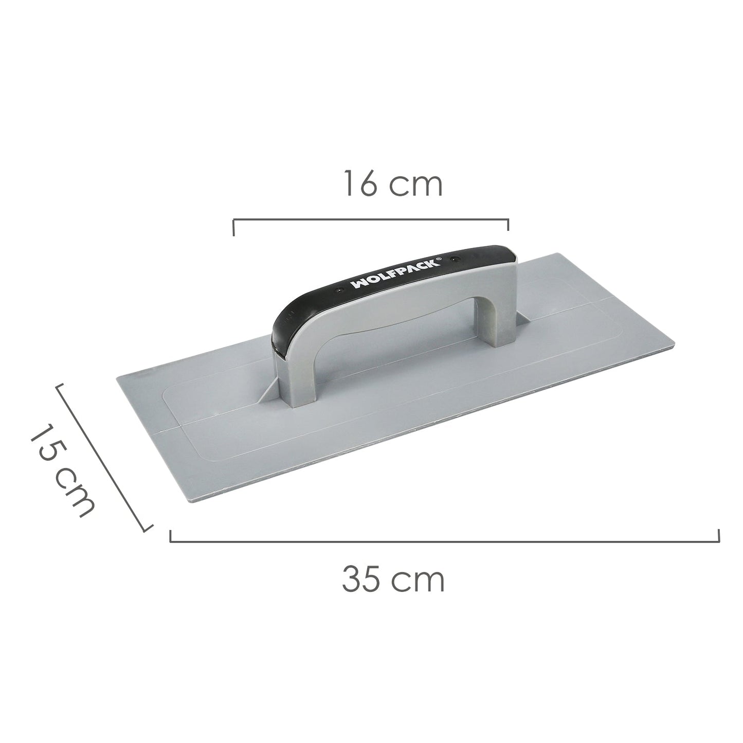 Talocha Plastico 350 x 150 mm. Base almenada Gris