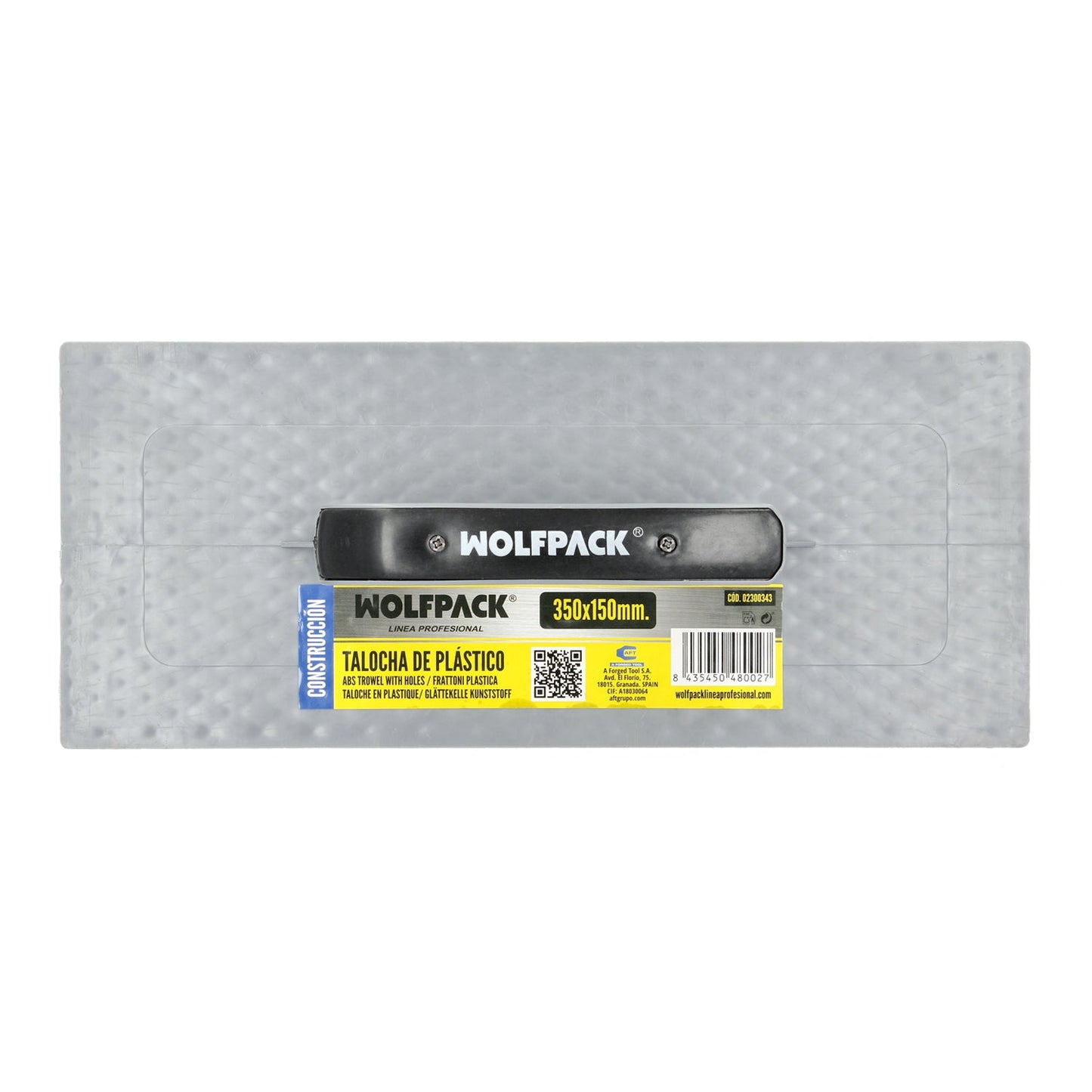 Talocha Plastico 350 x 150 mm. Base almenada Gris
