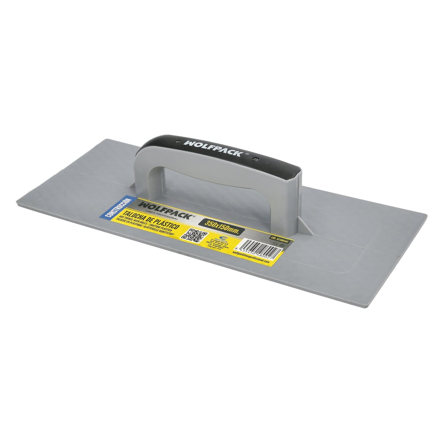 Talocha Plastico 350 x 150 mm. Base almenada Gris