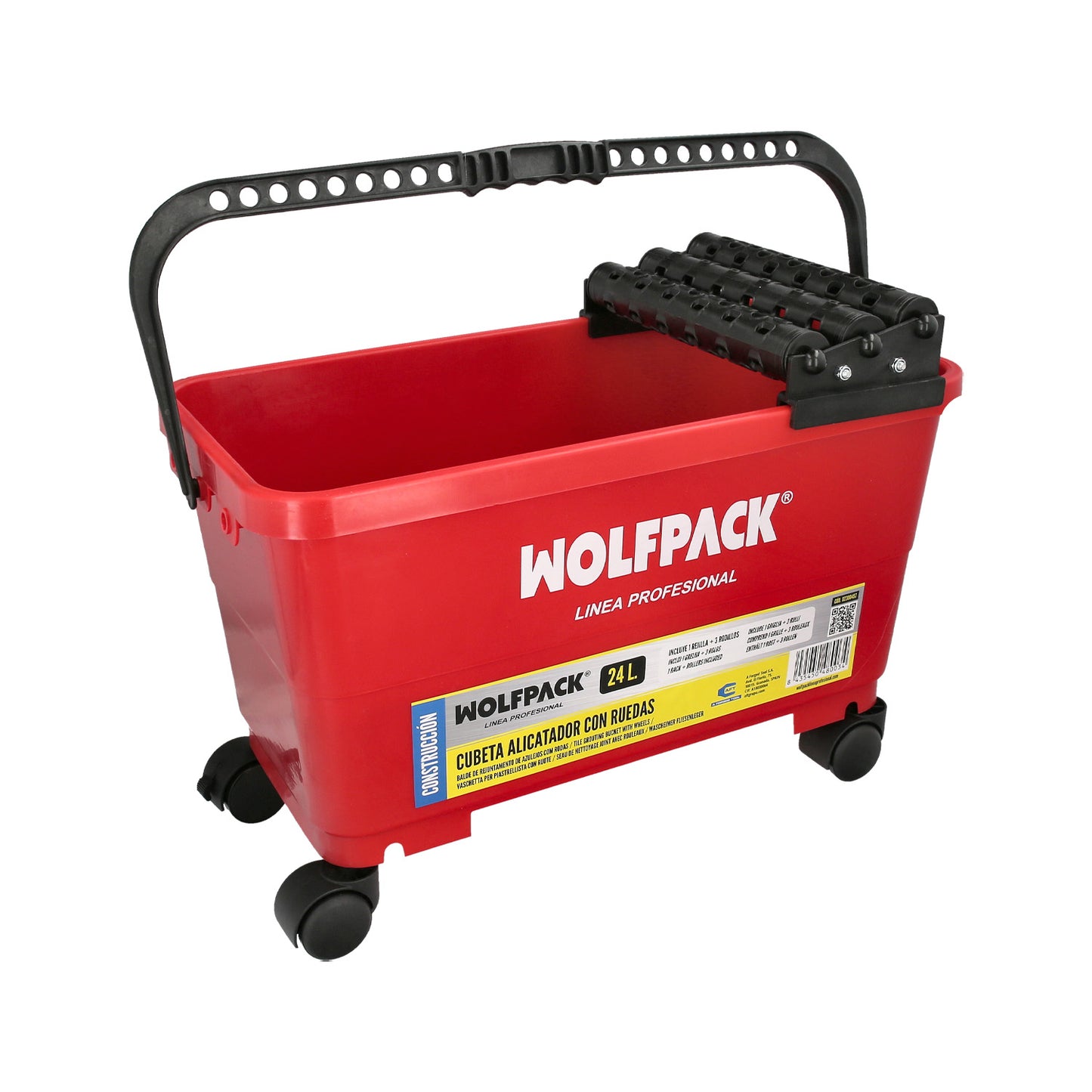 Cubeta Alicatador 24 Litros Con Ruedas