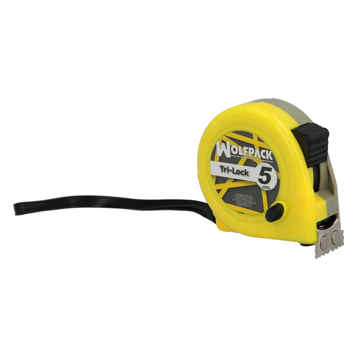 Flexômetro magnético amarelo com freio 5 metros / 19 mm.