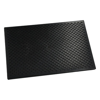 Talocha Plastico 32x22 cm. Mango Madera Negra Con Alveolos