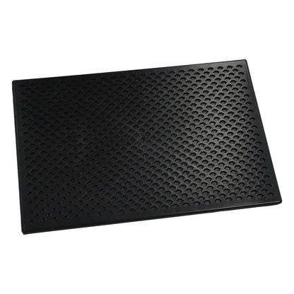 Talocha Plastico 32x22 cm. Mango Madera Negra Con Alveolos