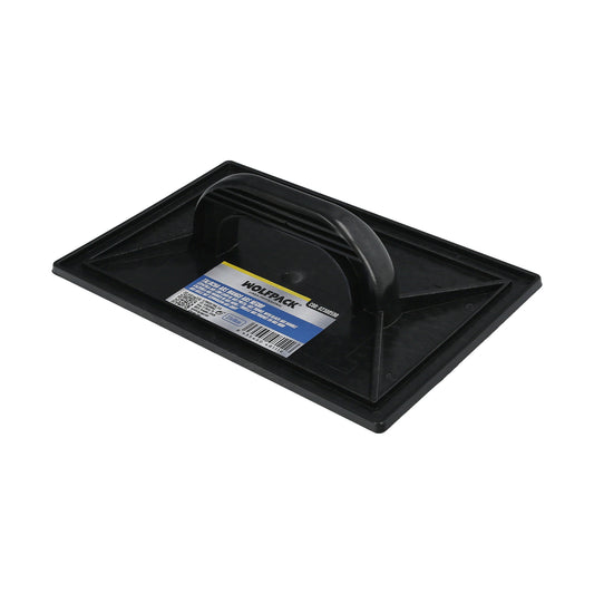 Talocha Plastico 27x18 cm. Mango Redondo Negro Con Alveolos