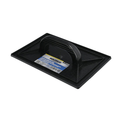 Talocha Plastico 27x18 cm. Mango Redondo Negro Con Alveolos