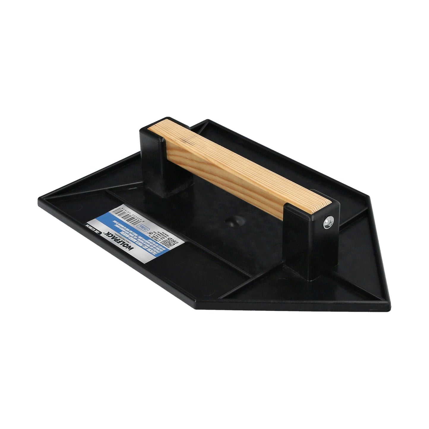 Talocha Plastico Punta Mango Madera 27x18 cm. Negro Con Alveolos.