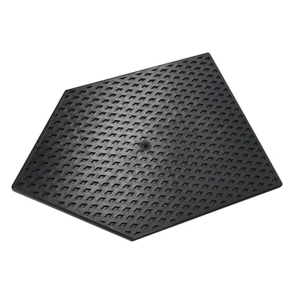 Talocha Plastico Punta Mango Madera 27x18 cm. Negro Con Alveolos.