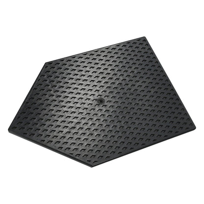Talocha Plastico Punta Mango Madera 27x18 cm. Negro Con Alveolos.