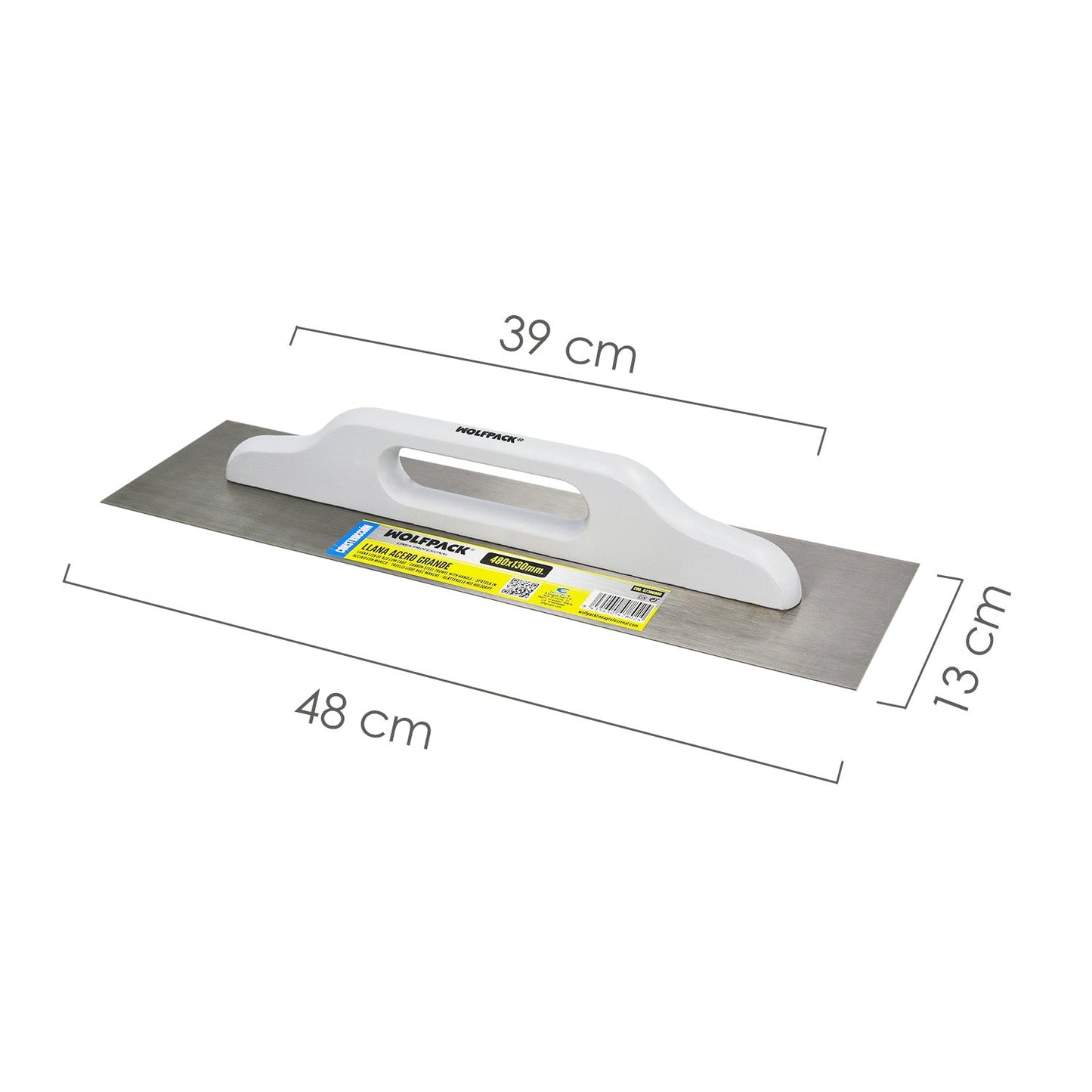 Llana Acero Grande 480x130 mm.