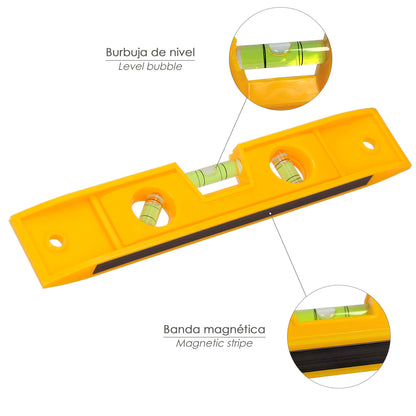 Nivel Burbuja Plastico, Base Magnetica 230 mm.