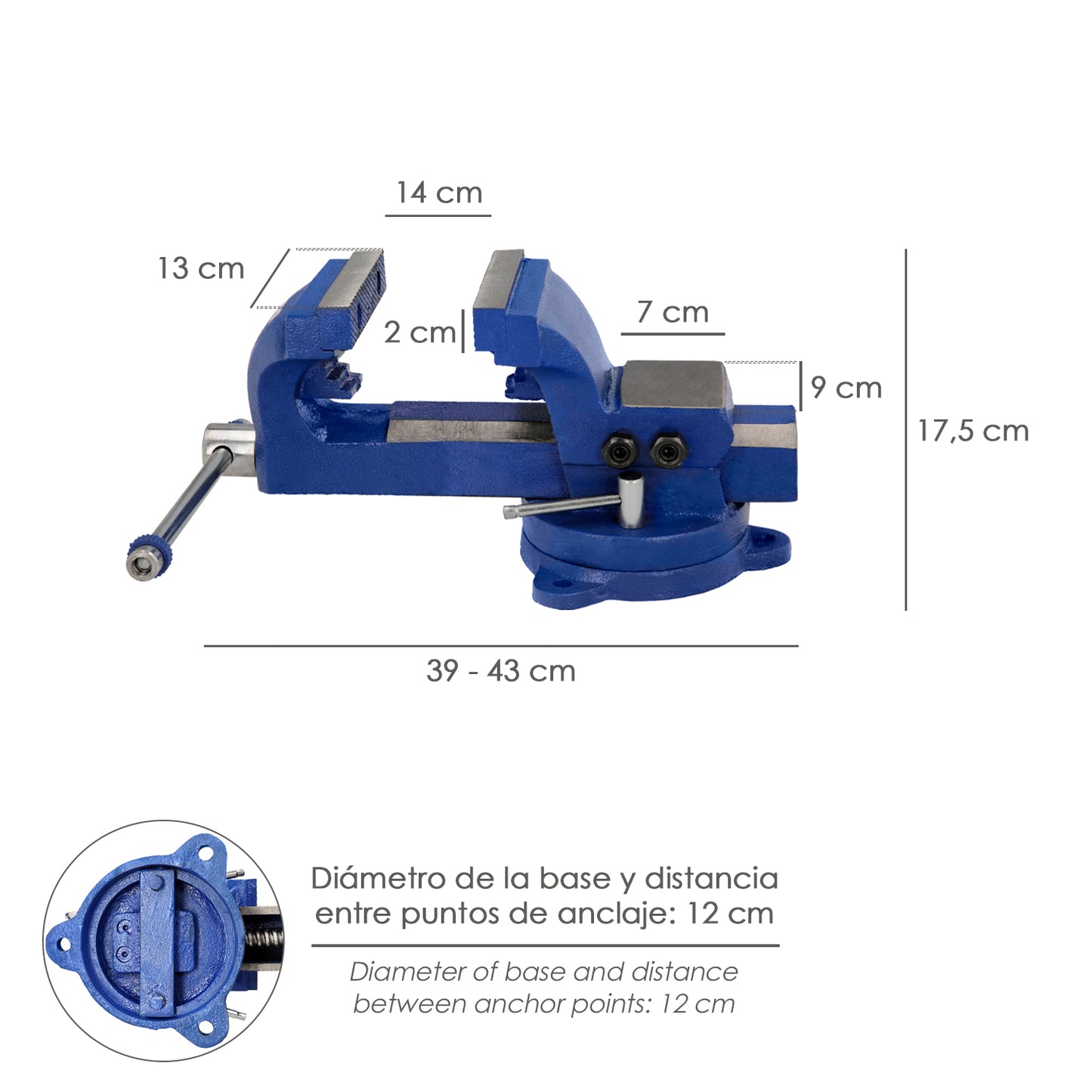 Tornillo Banco Giratorio Heavy Duty 130 mm Banco De Mesa Giratorio, Tornillo Sujeción, Abrazadera De Banco, Tornillo Banco Tubos