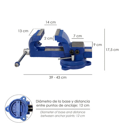 Tornillo Banco Giratorio Heavy Duty 130 mm Banco De Mesa Giratorio, Tornillo Sujeción, Abrazadera De Banco, Tornillo Banco Tubos