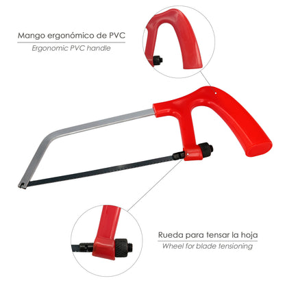 Mini serra arco com lâmina de 145 mm.