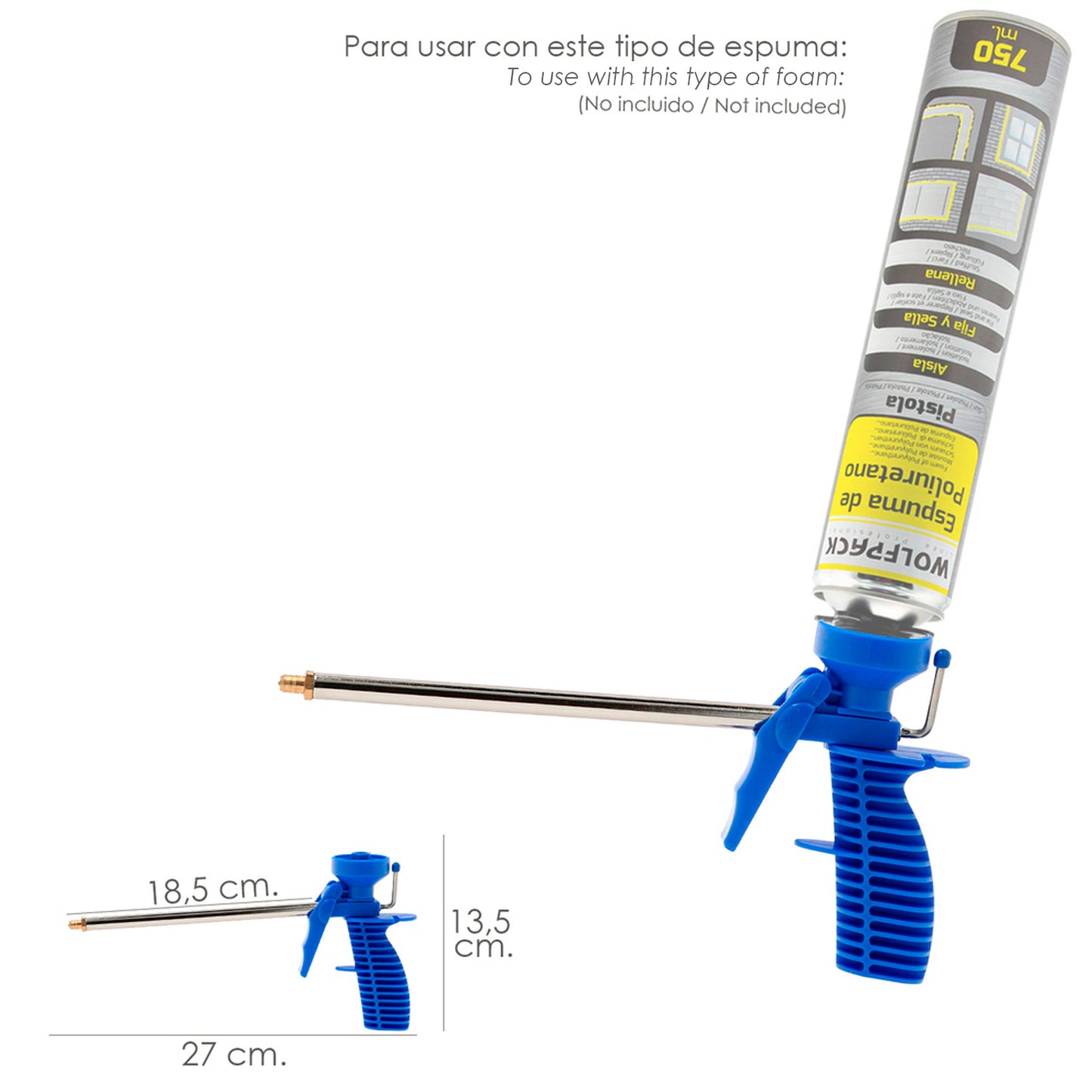 Pistola aplicadora de espuma de poliuretano