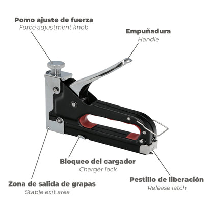 Grapadora Metal Regulable Nº3 4/14mm.