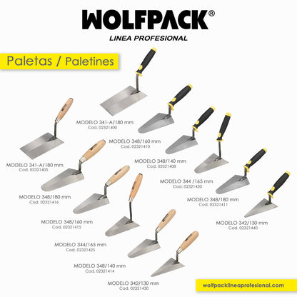 Paleta Wolfpack Gummy Grip 348 / 140 mm.