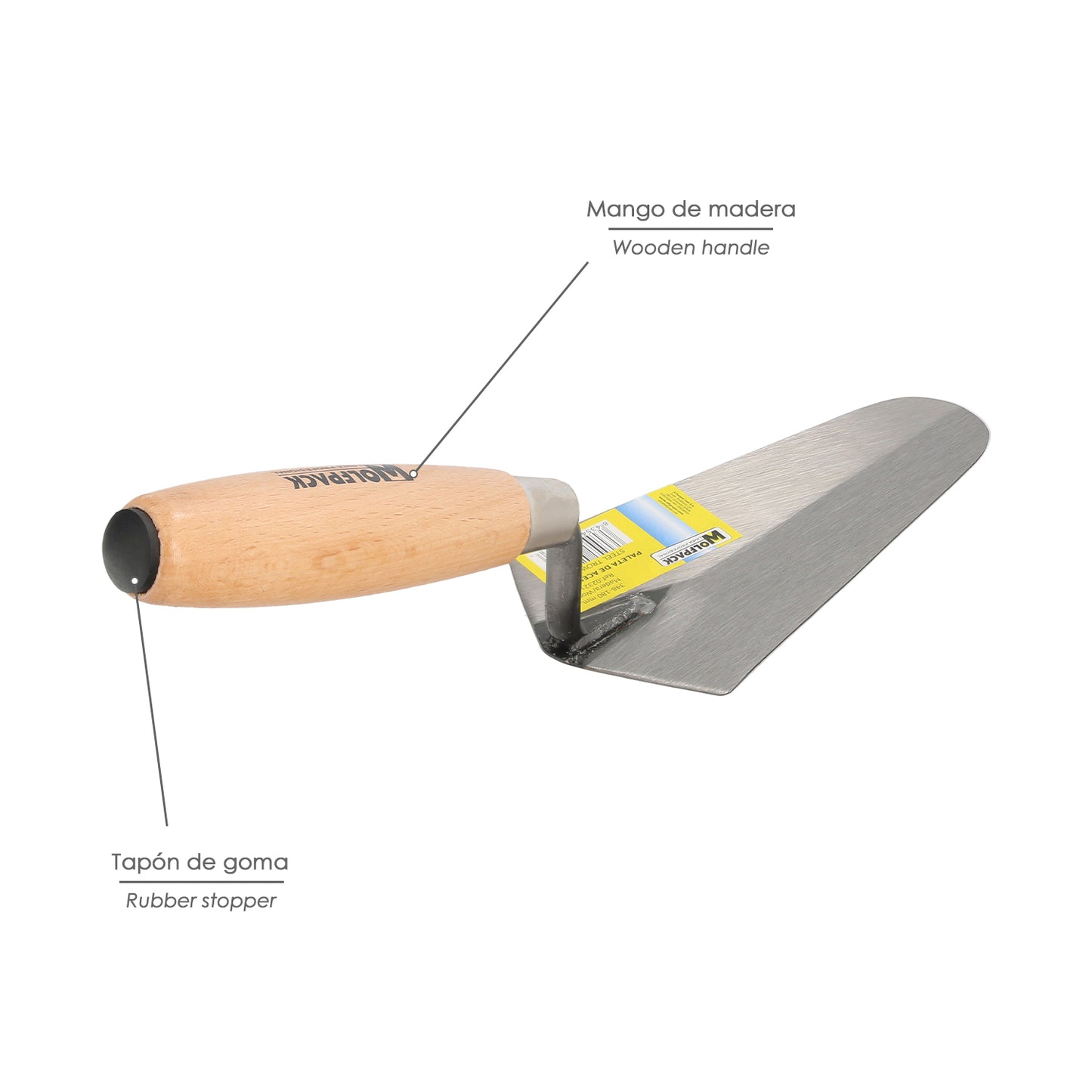 Paleta Wolfpack Mango Madera 348 / 180 mm.