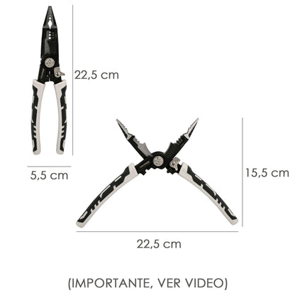 Alicates Multifuncion Especial Cables, Multiherramienta Electricista, Pelacables, Cortacables, Alicates Terminales, Alicates.