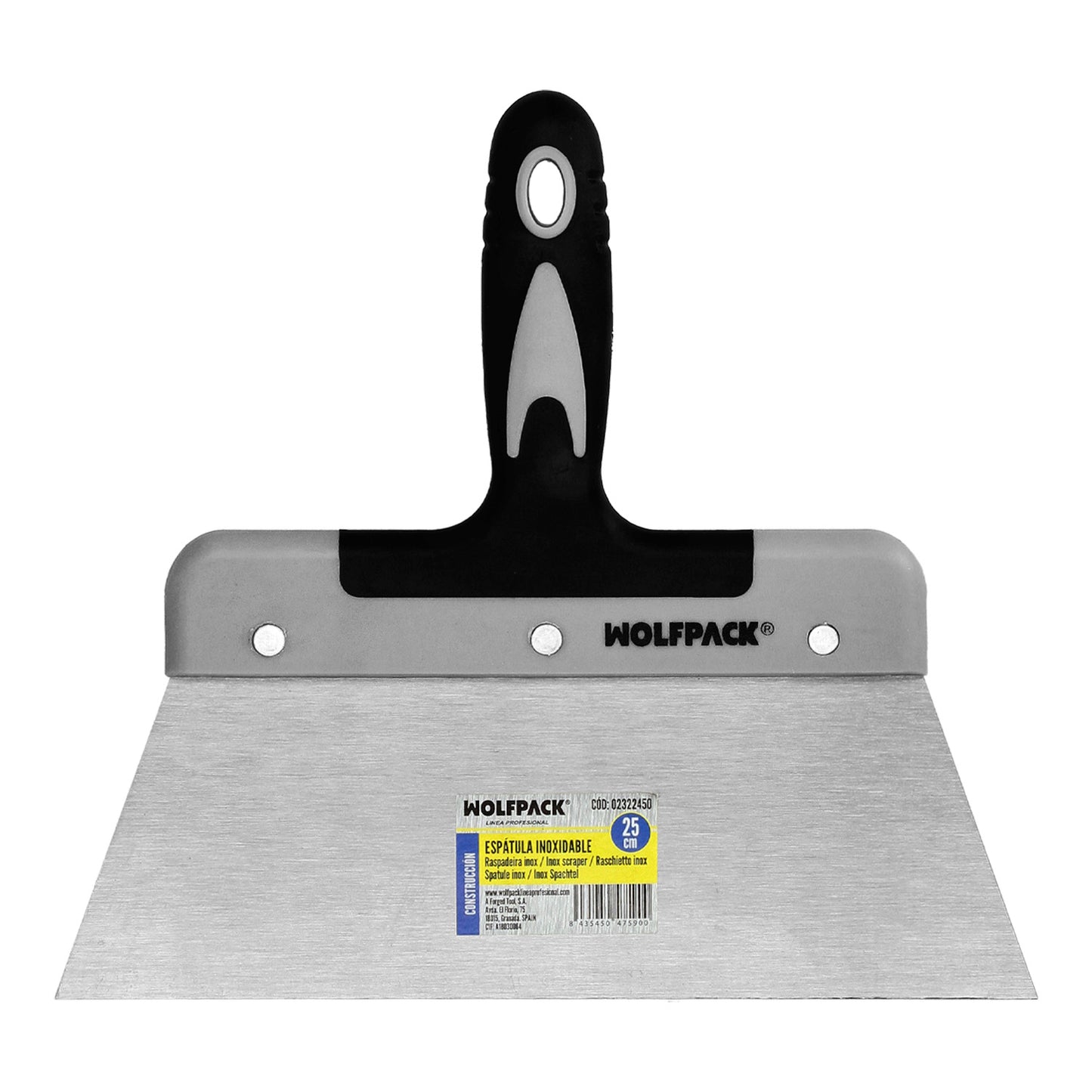 Espatula Acero 250 mm. Mango TPR