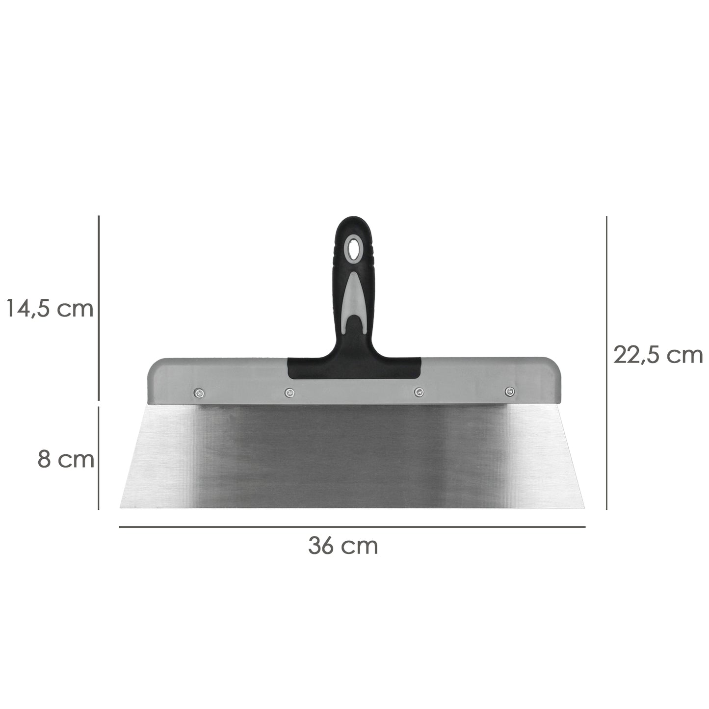 Espatula Acero 380 mm. Mango TPR
